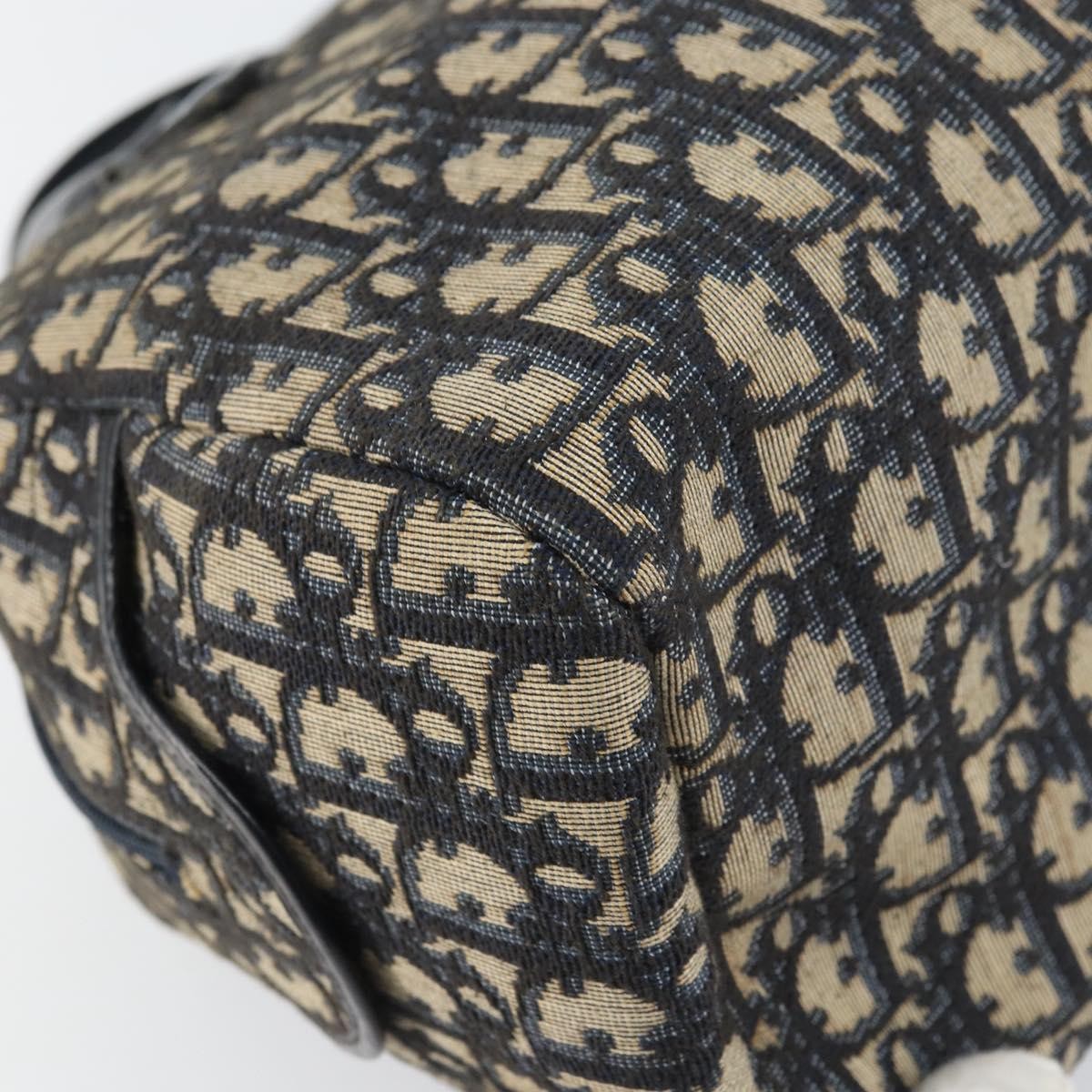 Christian Dior Vintage Trotter Boston Bag Diorissimo Canvas, NAVY, CANVAS, Handbag