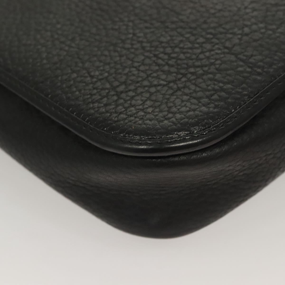 Christian Dior Vintage Trotter Crossbody Bag Leather, BLACK, LEATHER, Clutche & pouche