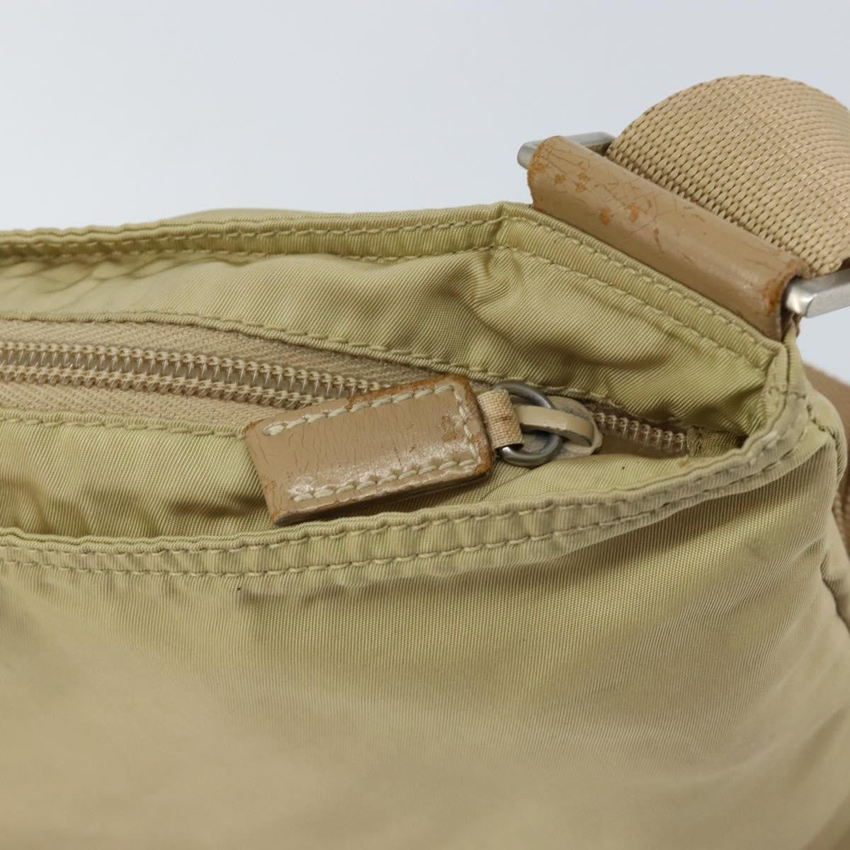Prada Flat Messenger Bag Tessuto, BEIGE, NYLON, Shoulder bag