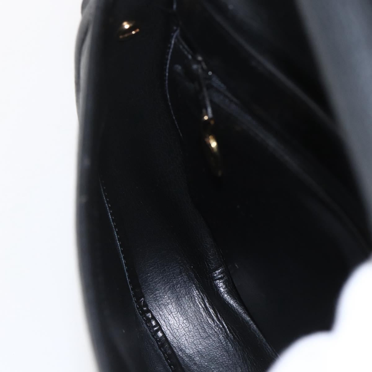 Christian Dior Bobby Flap Bag Whipstitch Leather, BLACK, LEATHER, Shoulder bag