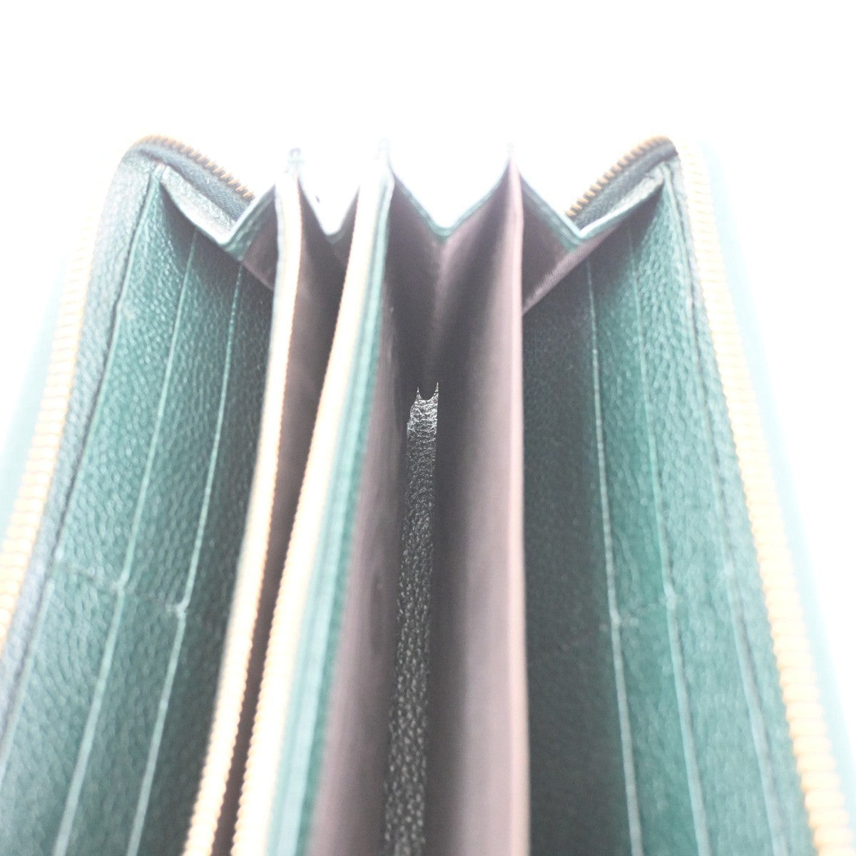 Gucci Zumi Zip Around Wallet Leather, GREEN, LEATHER, Wallets