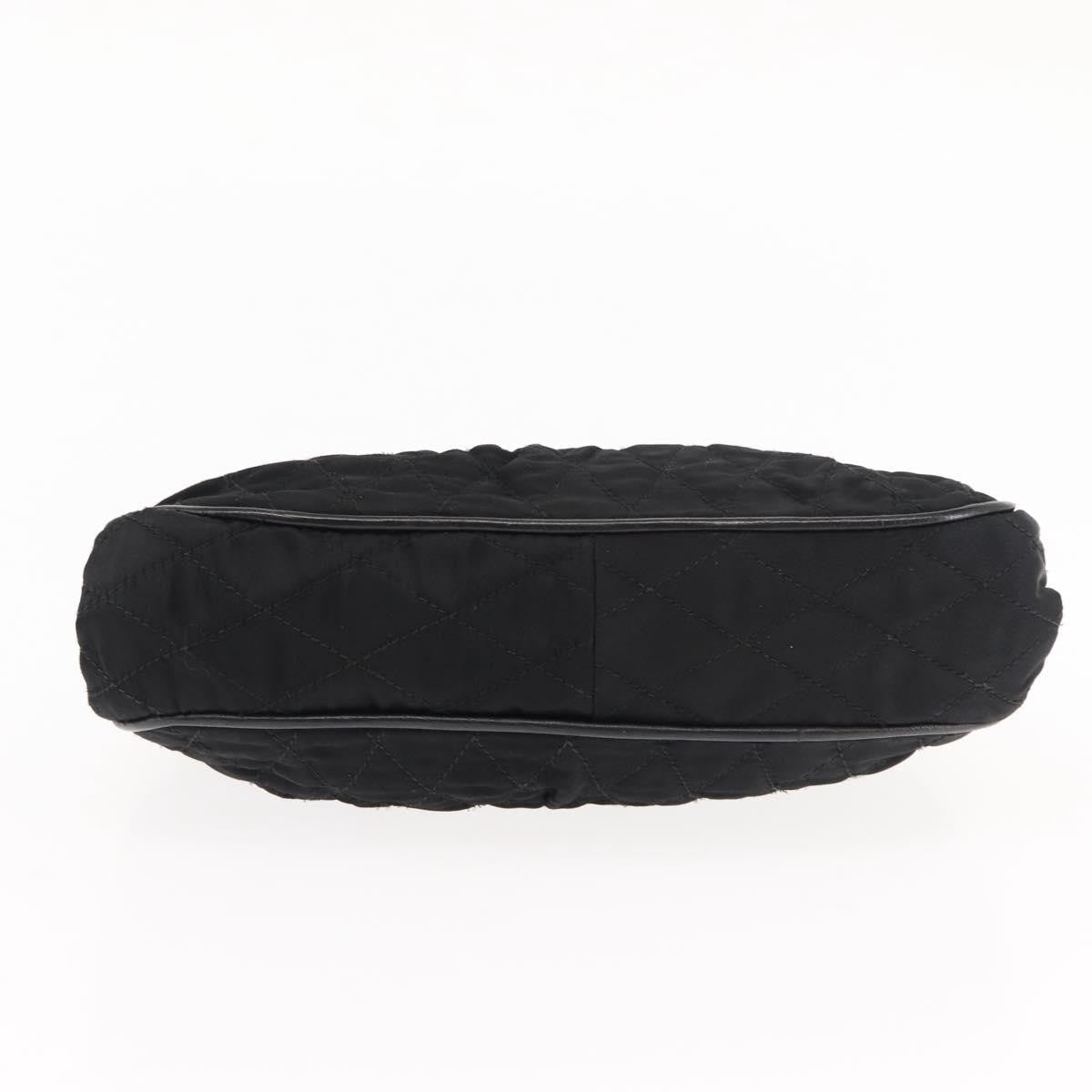 Chanel Chain Clutch Canvas and Leather, Black, Satin, Shoulder Bag