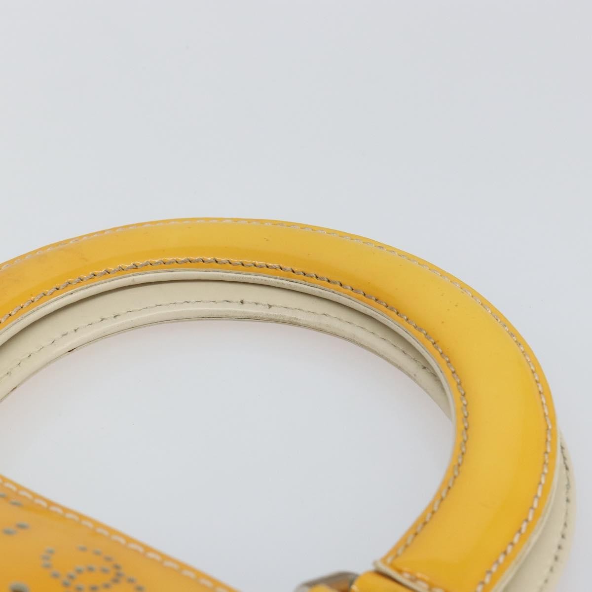 Chanel CC No.5 Shopping Tote Perforated Patent, YELLOW, PATENT_LEATHER, Tote bag