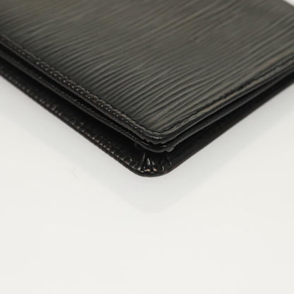 Louis Vuitton Porte Cartes Wallet Epi Leather, BLACK, LEATHER, Wallets