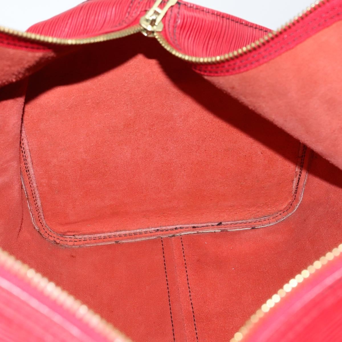 Louis Vuitton Keepall Bag Epi Leather, RED, LEATHER, Travel bag