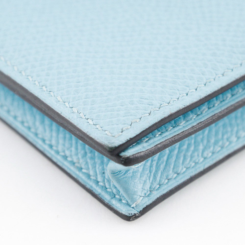 Hermes Bearn Wallet Epsom, BLUE, LEATHER, Wallets