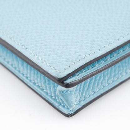 Hermes Bearn Wallet Epsom, BLUE, LEATHER, Wallets