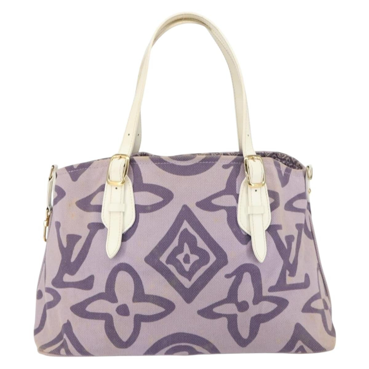 Louis Vuitton Tahitienne Cabas Canvas, PURPLE, CANVAS, Tote bag