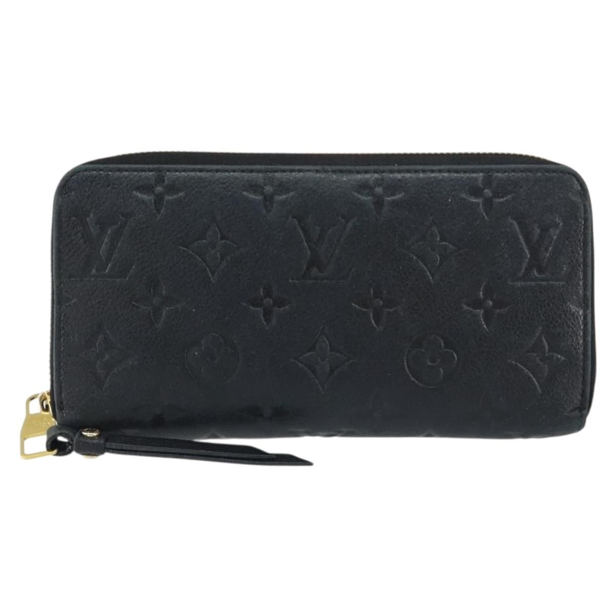 Louis Vuitton Zippy Wallet NM Leather Empreinte, BLACK, LEATHER, Wallets