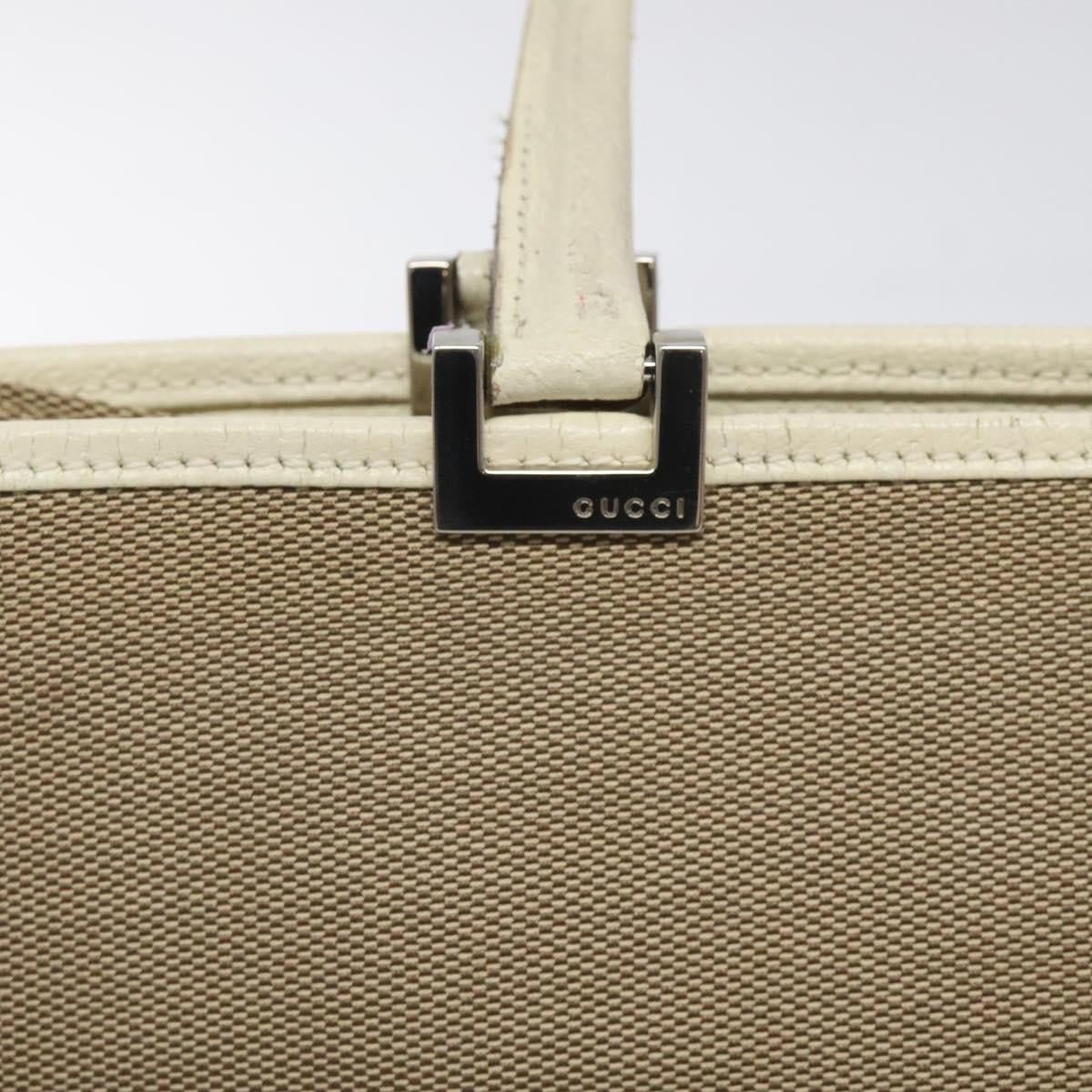 Gucci Vintage Jackie Handbag Canvas, BEIGE, CANVAS, Handbag