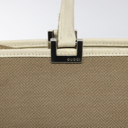 Gucci Vintage Jackie Handbag Canvas, BEIGE, CANVAS, Handbag
