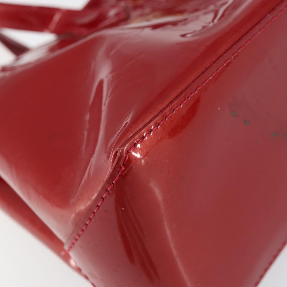 Louis Vuitton Wilshire Handbag Monogram Vernis, RED, PATENT_LEATHER, Handbag