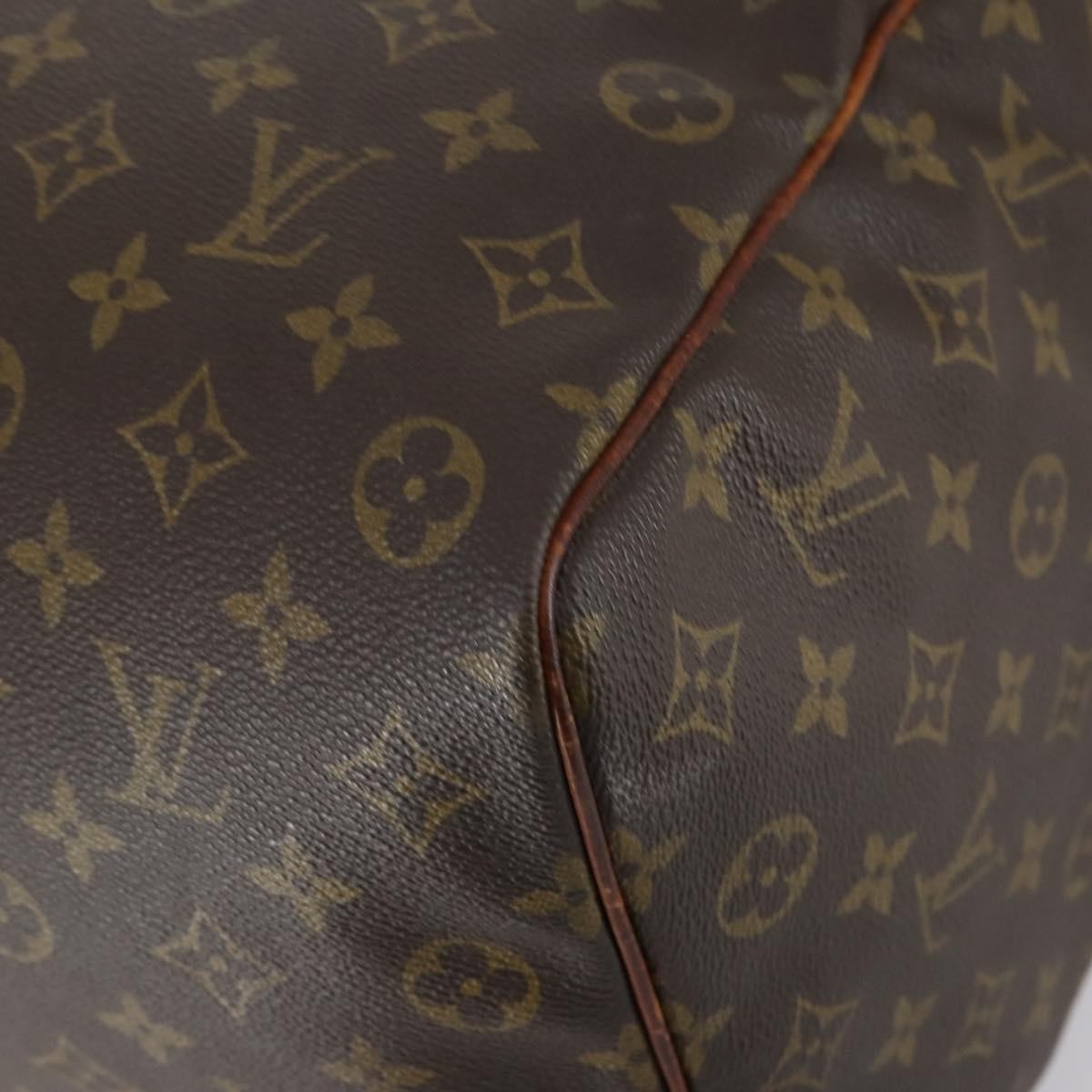 Louis Vuitton Keepall Bag Monogram Canvas, BROWN, CANVAS, Travel bag