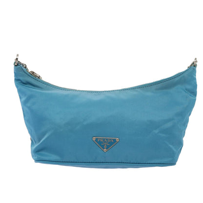 Prada Vintage Chain Shoulder Bag Tessuto, BLUE, NYLON, Shoulder bag
