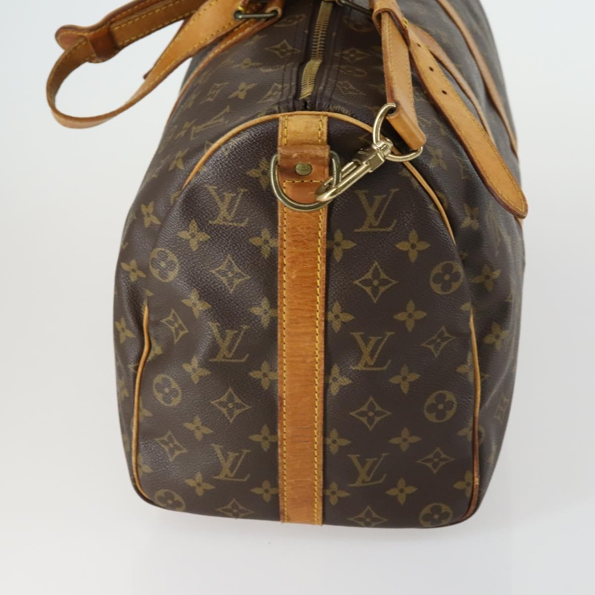 Louis Vuitton Keepall Bandouliere Bag Monogram Canvas, BROWN, CANVAS, Travel bag