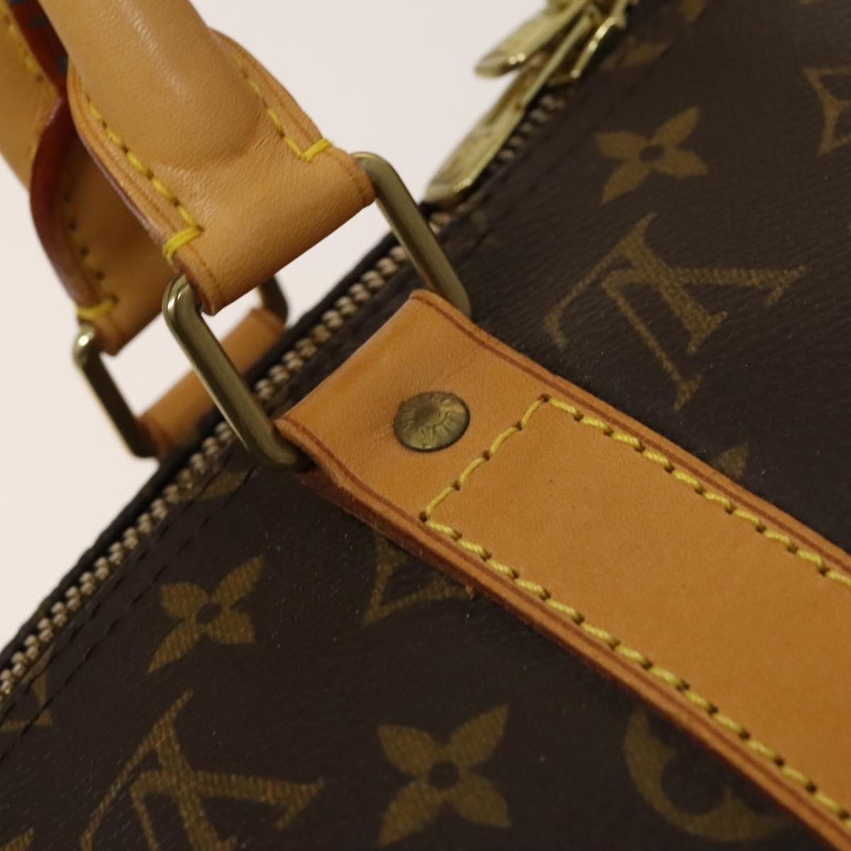 Louis Vuitton Keepall Bag Monogram Canvas, BROWN, CANVAS, Travel bag