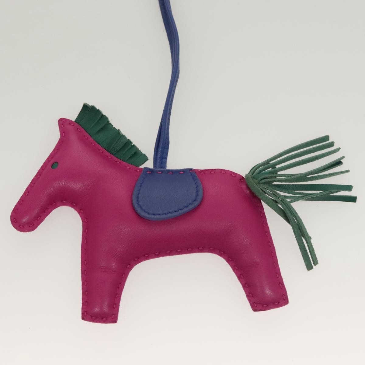 Hermes GriGri Rodeo Bag Charm Leather, PURPLE, LEATHER, Charms and Keychains