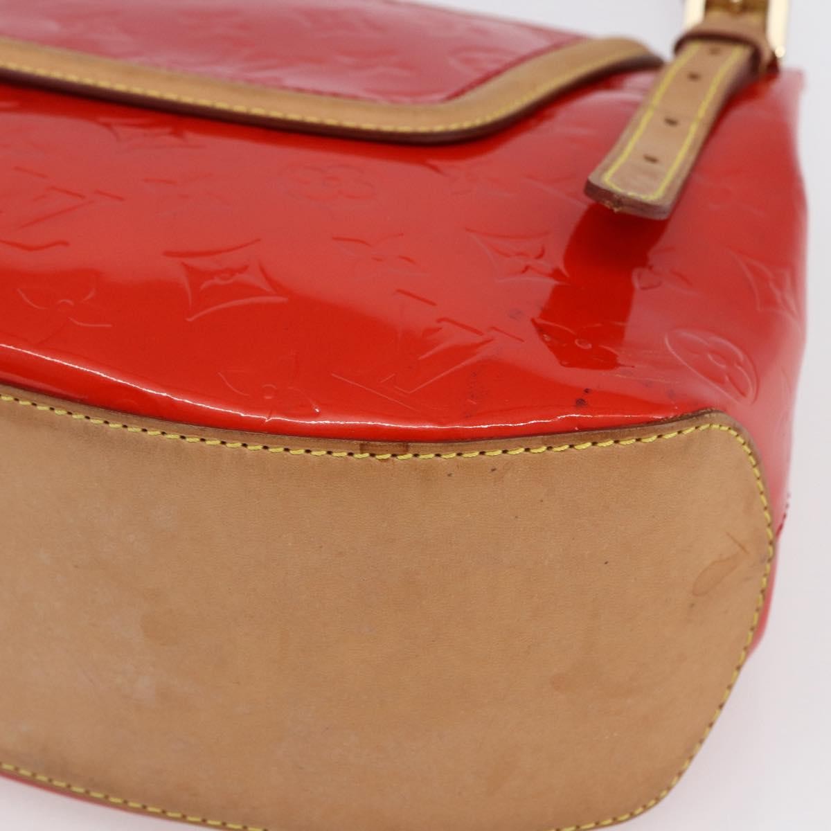 Louis Vuitton Biscayne Bay Handbag Monogram Vernis, RED, PATENT_LEATHER, Handbag