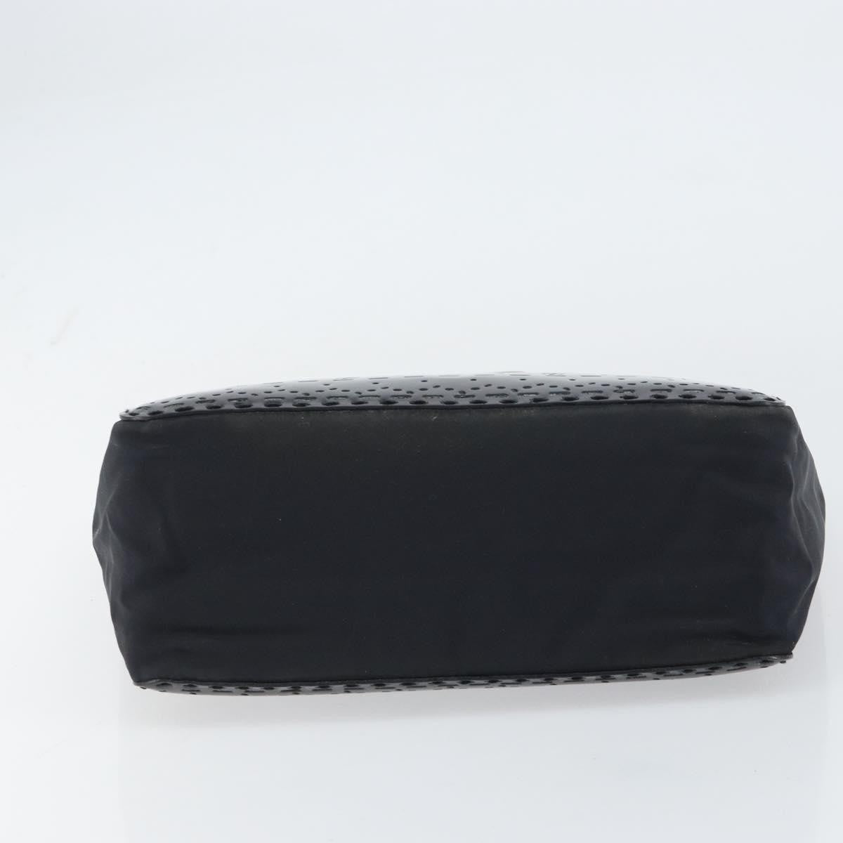 Prada Vintage Tote Tessuto with Leather, BLACK, PATENT_LEATHER, Tote bag