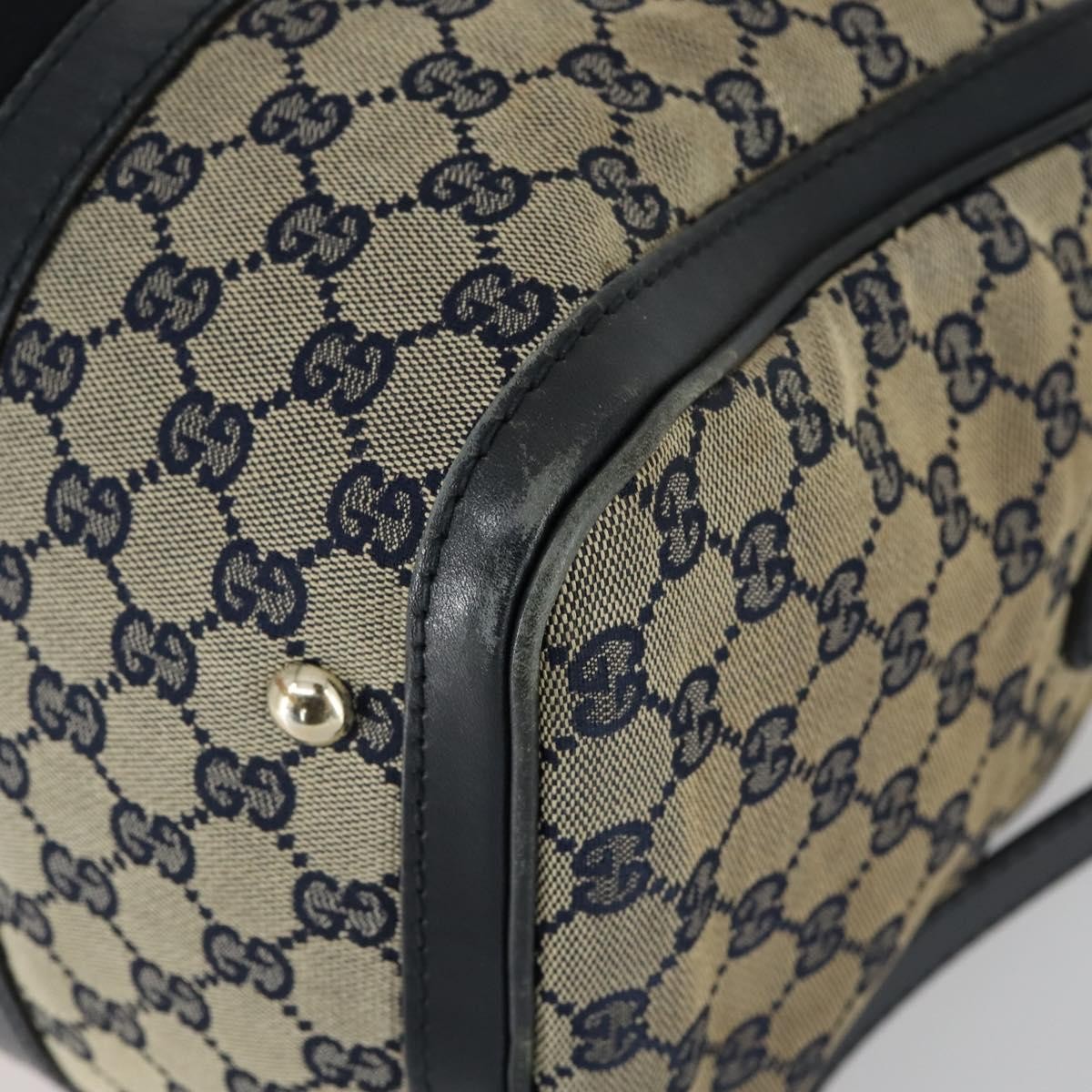 Gucci Vintage Web Boston Bag GG Canvas, NAVY, CANVAS, Handbag