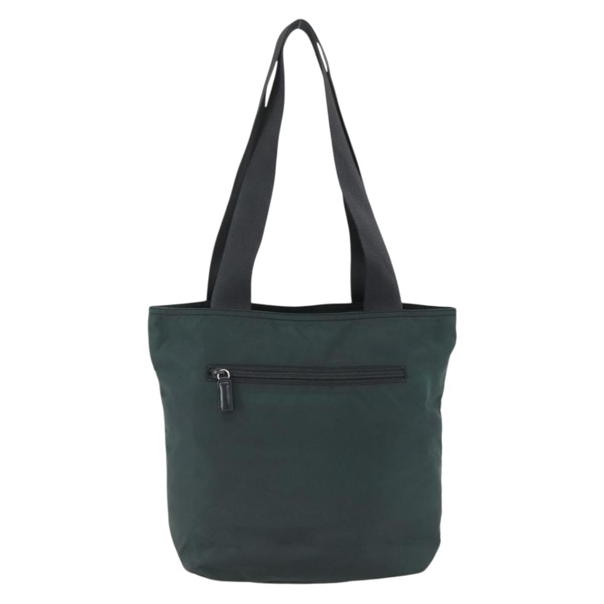 Prada Vintage Zip Tote Tessuto, Green, Nylon, Tote Bag