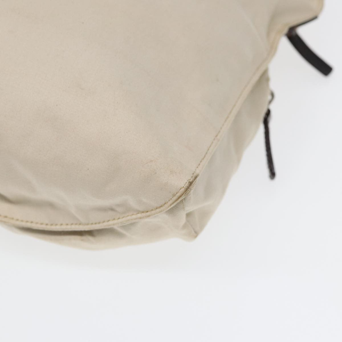 Fendi Vintage Double Pocket Zip Shoulder Bag Canvas, BEIGE, CANVAS, Shoulder bag