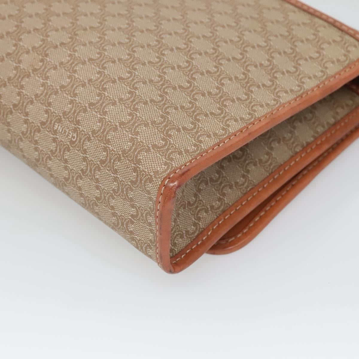 Celine Macadam Shoulder Bag PVC Leather, BEIGE, CANVAS, Shoulder bag