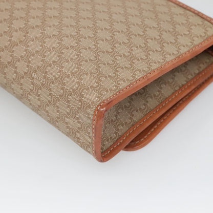 Celine Macadam Shoulder Bag PVC Leather, BEIGE, CANVAS, Shoulder bag