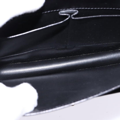 Celine Flap Shoulder Bag Leather, BLACK, LEATHER, Shoulder bag