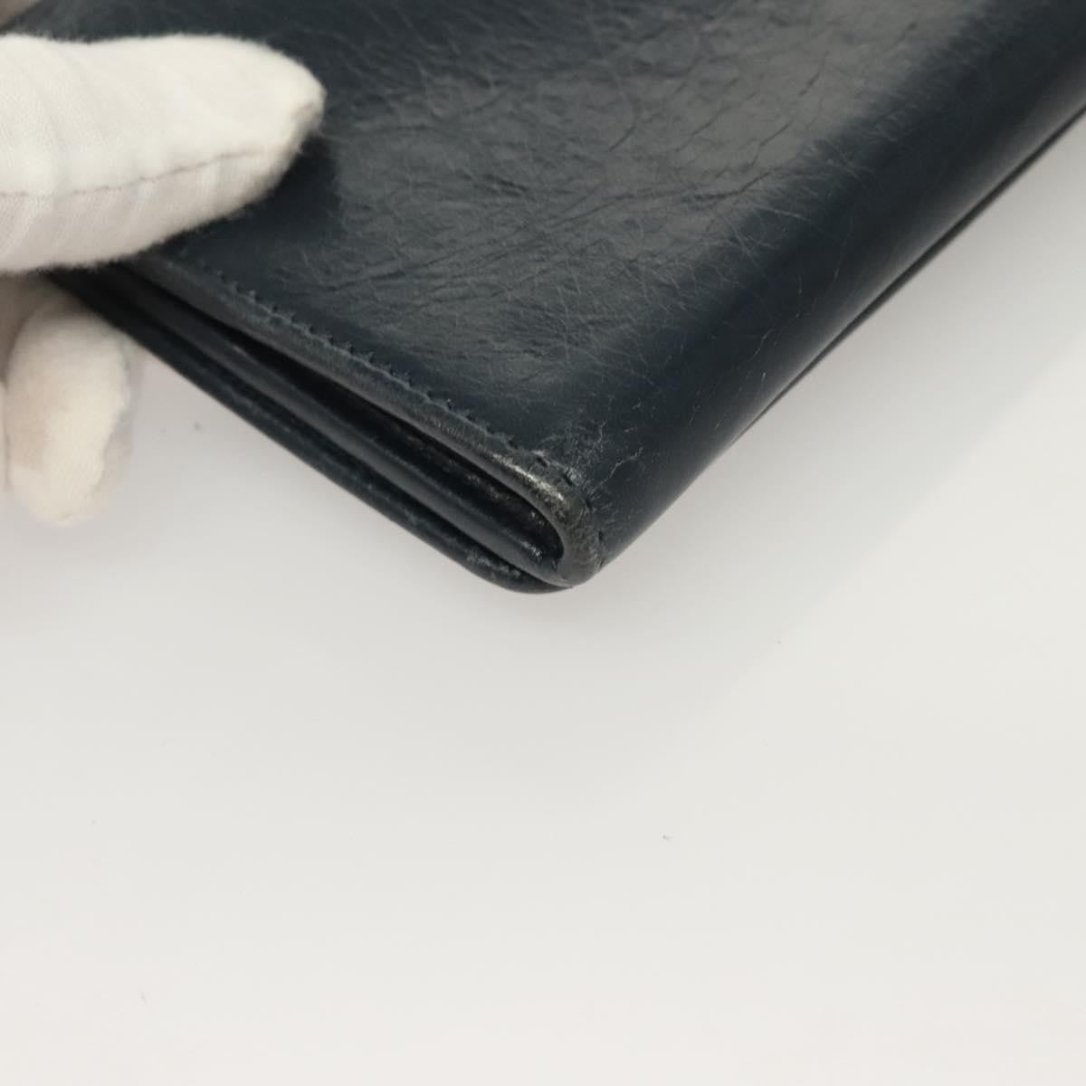 Balenciaga Giant Money Flap Wallet Leather, NAVY, LEATHER, Wallets