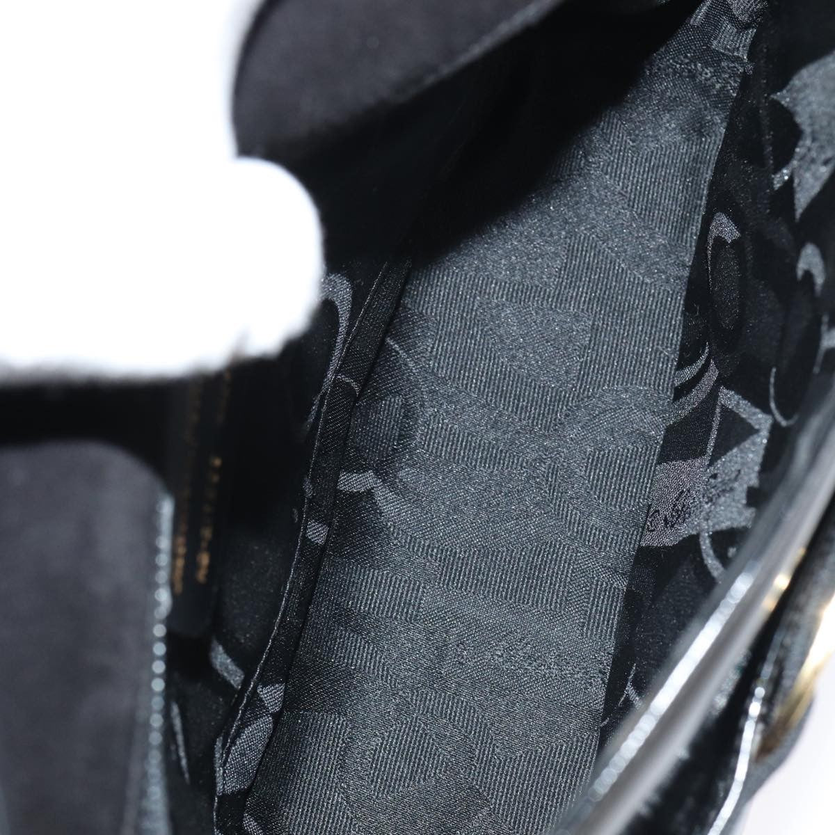 Salvatore Ferragamo Vala Shoulder Bag Patent Leather, BLACK, PATENT_LEATHER, Shoulder bag