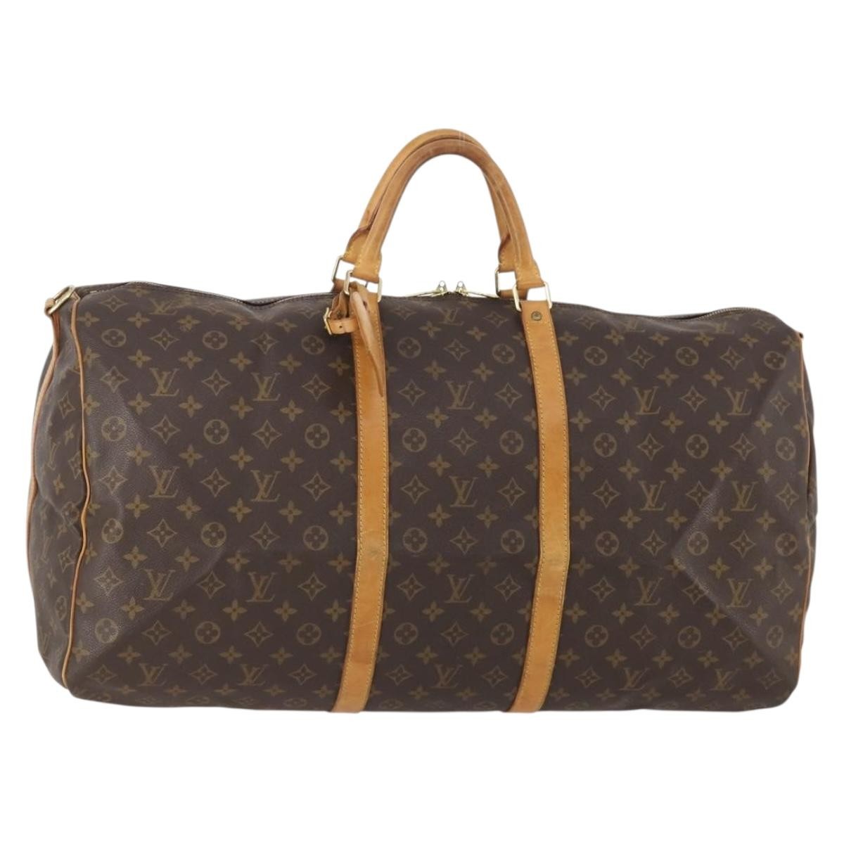 Louis Vuitton Keepall Bandouliere Bag Monogram Canvas, Brown, Canvas, Travel Bag