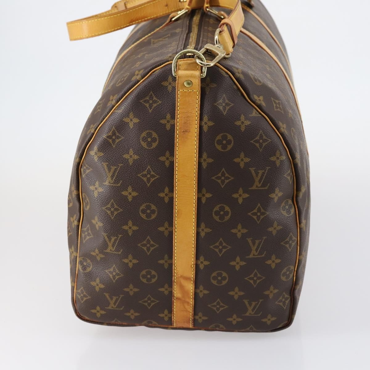 Louis Vuitton Keepall Bandouliere Bag Monogram Canvas, BROWN, CANVAS, Travel bag
