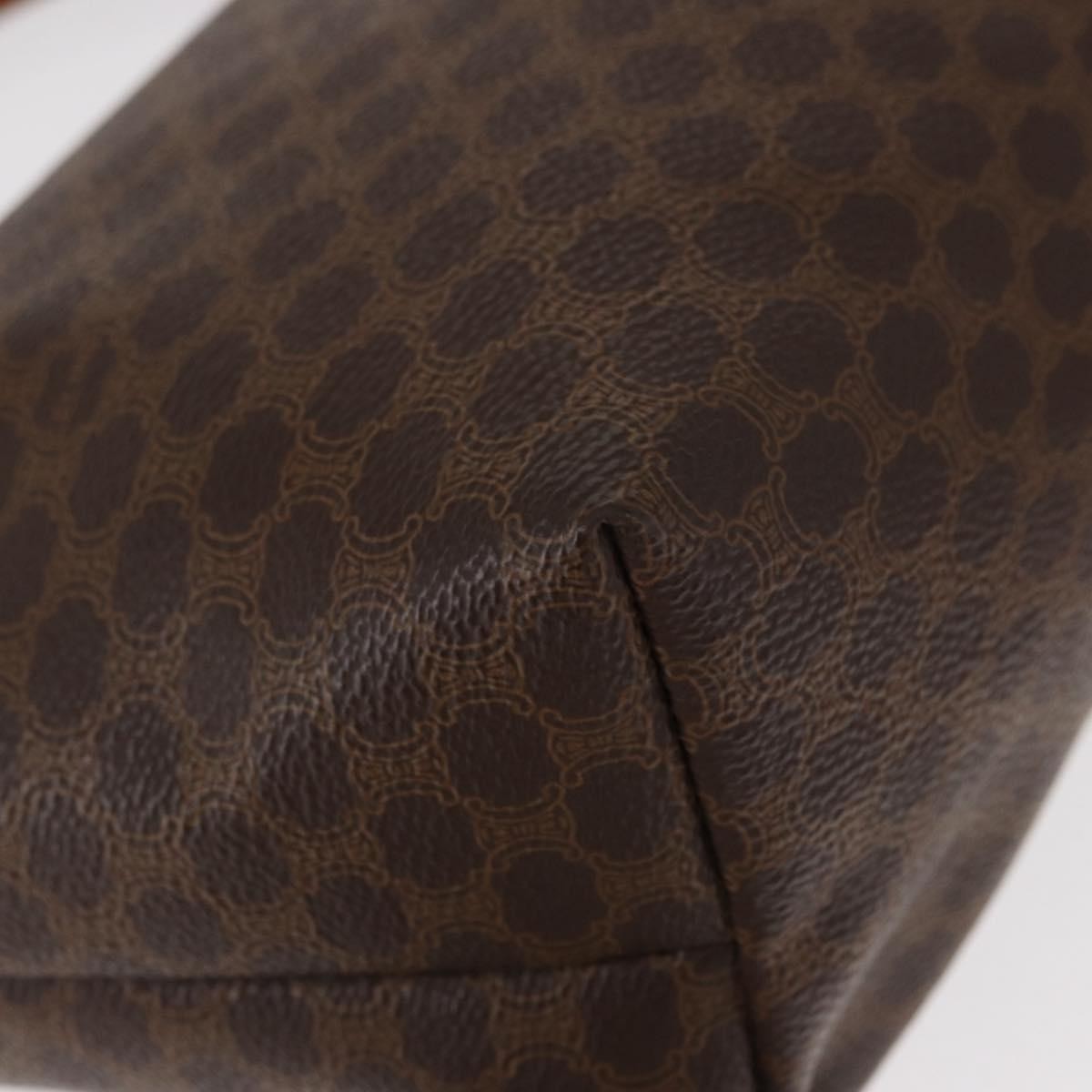 Celine Vintage Macadam Handbag Canvas, BROWN, CANVAS, Handbag