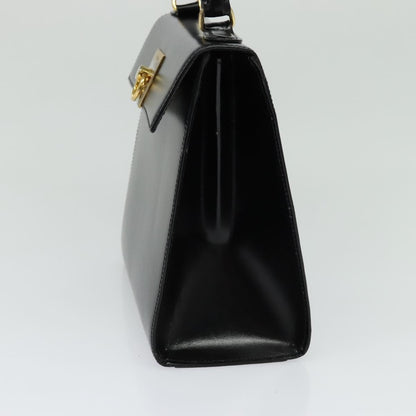 Celine Vintage Logo Top Handle Bag Leather, BLACK, LEATHER, Handbag