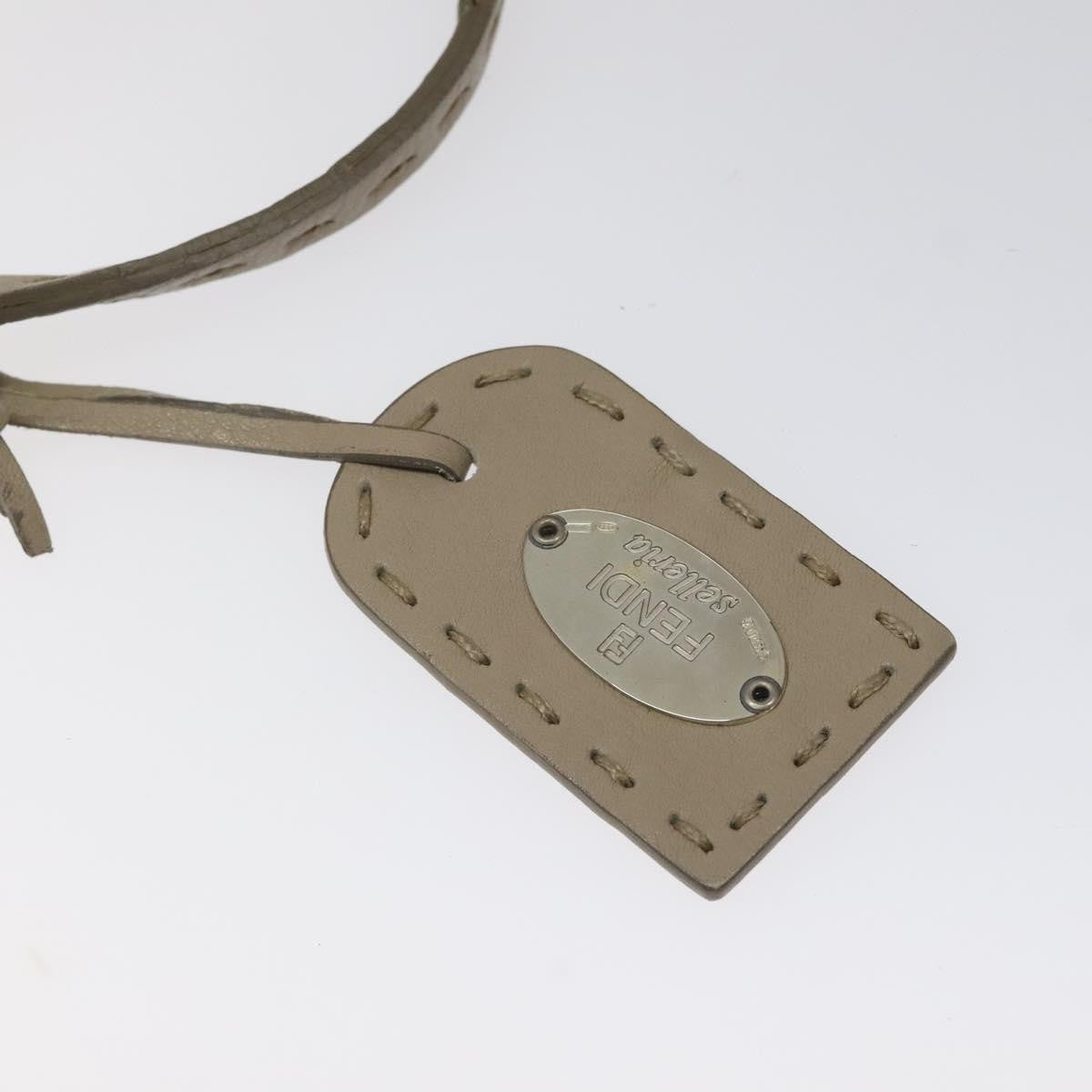 Fendi Selleria Tote Leather, BEIGE, LEATHER, Tote bag