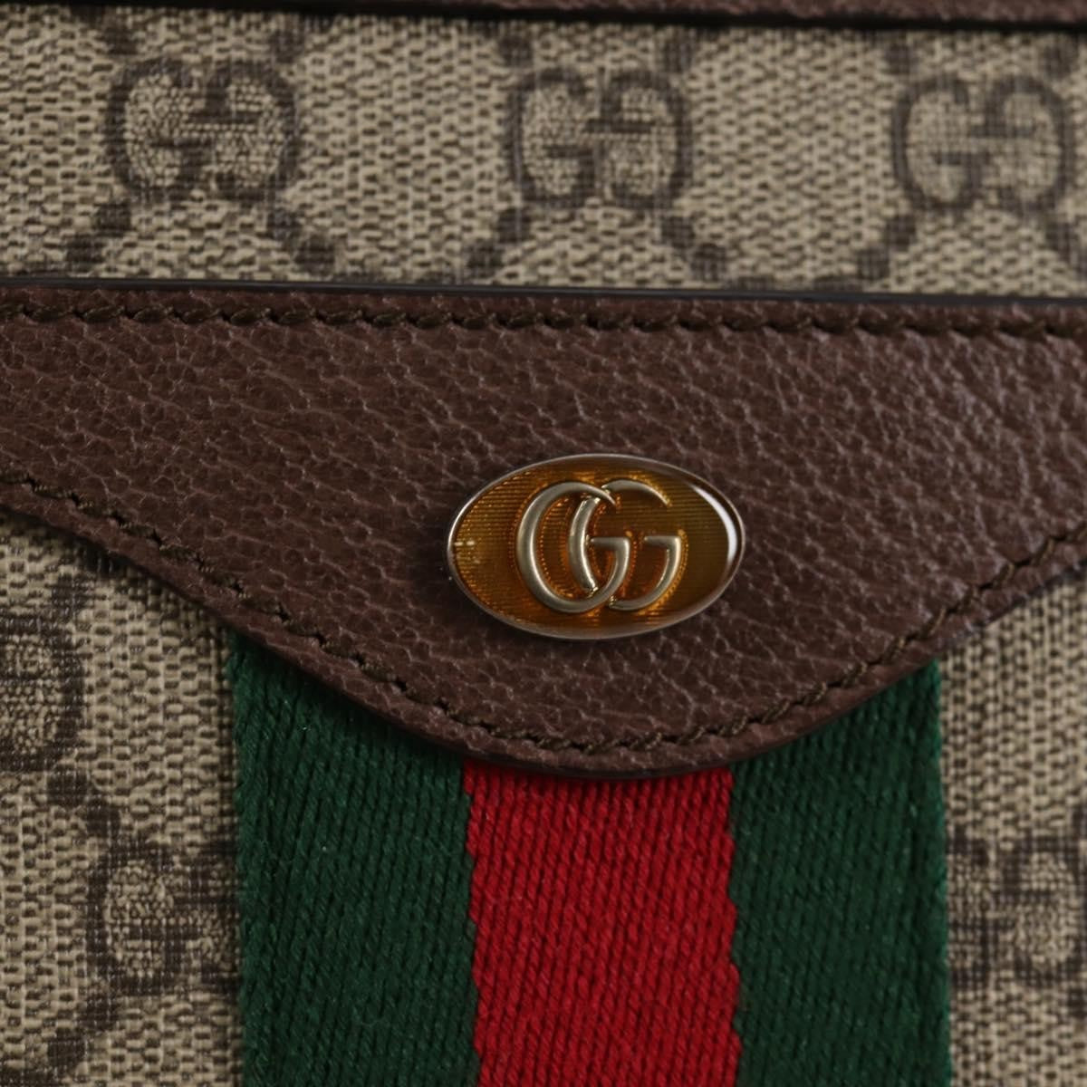 Gucci Ophidia Zip Shoulder Bag GG Coated Canvas, BEIGE, CANVAS, Shoulder bag