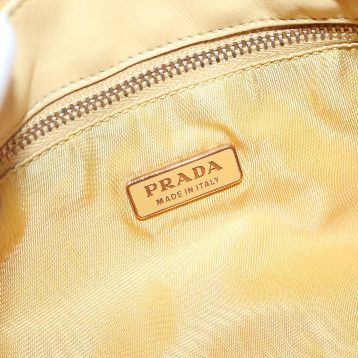 Prada Vintage Shoulder Bag Tessuto, YELLOW, NYLON, Shoulder bag