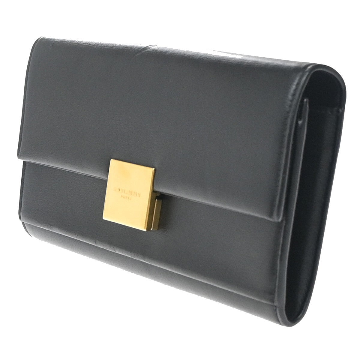 Saint Laurent Bellechasse Flap Wallet Leather, BLACK, LEATHER, Wallets