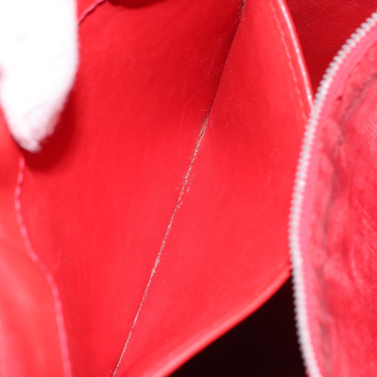 Celine Circle Logo Shoulder Bag Leather, RED, LEATHER, Shoulder bag