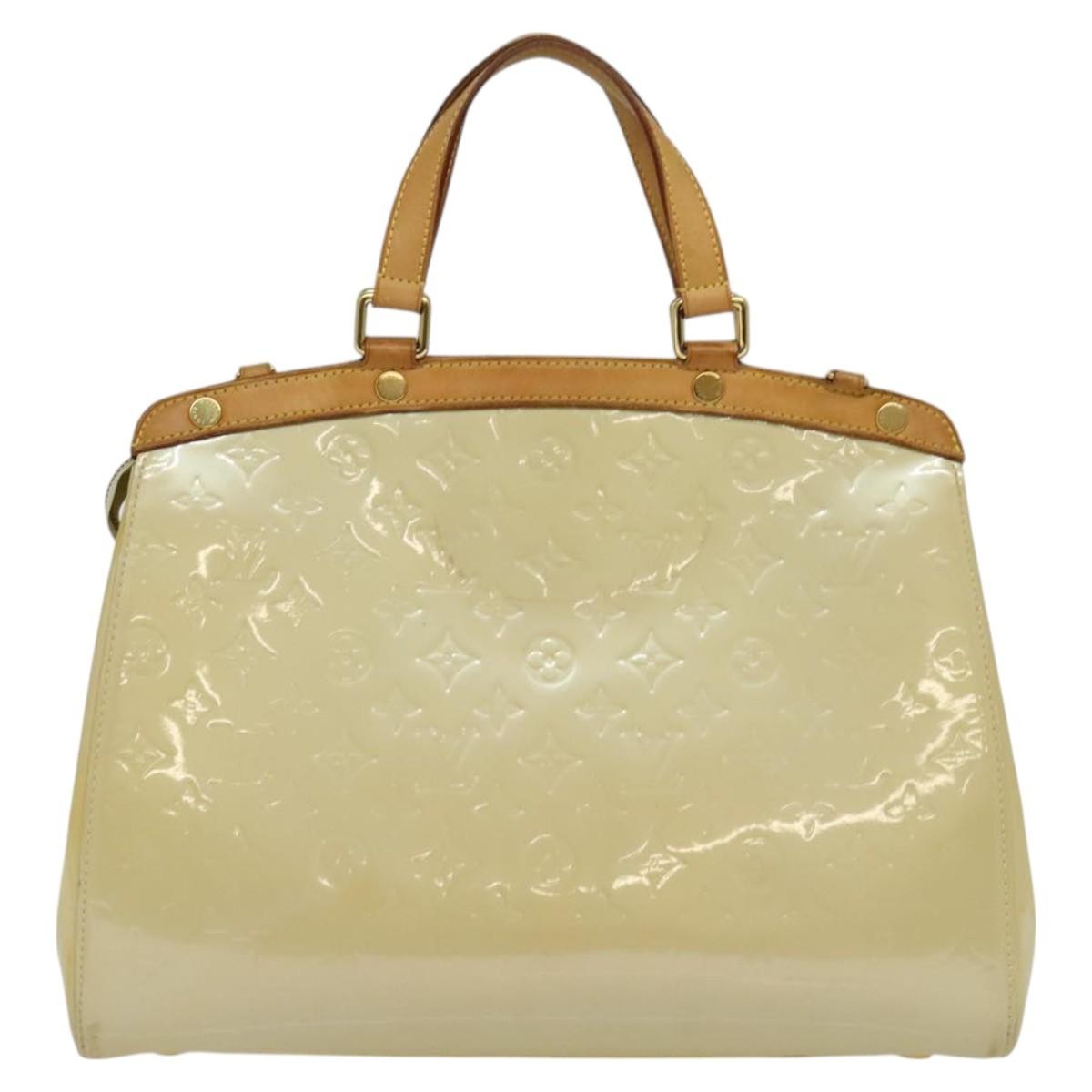 Louis Vuitton Brea Handbag Monogram Vernis, BEIGE, PATENT_LEATHER, Handbag