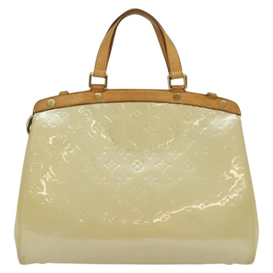 Louis Vuitton Brea Handbag Monogram Vernis, BEIGE, PATENT_LEATHER, Handbag