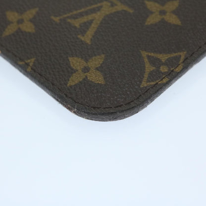 Louis Vuitton Neverfull Pochette Monogram Canvas, BROWN, CANVAS, Tote bag