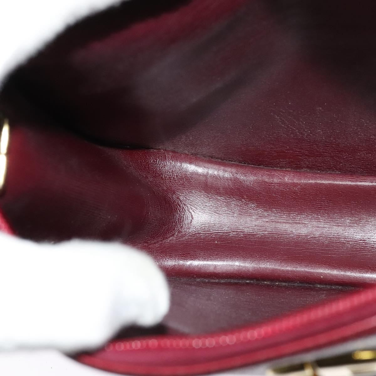 Christian Dior CD Shoulder bag Leather, BURGUNDY, LEATHER, Shoulder bag