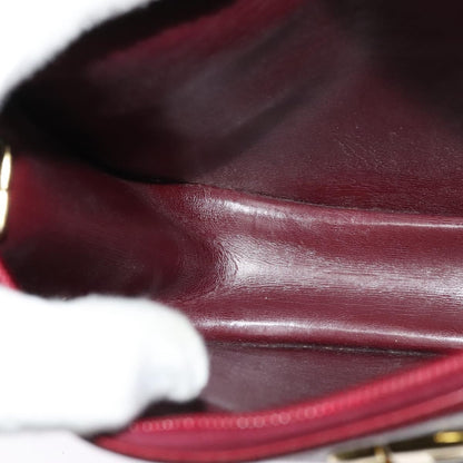 Christian Dior CD Shoulder bag Leather, BURGUNDY, LEATHER, Shoulder bag