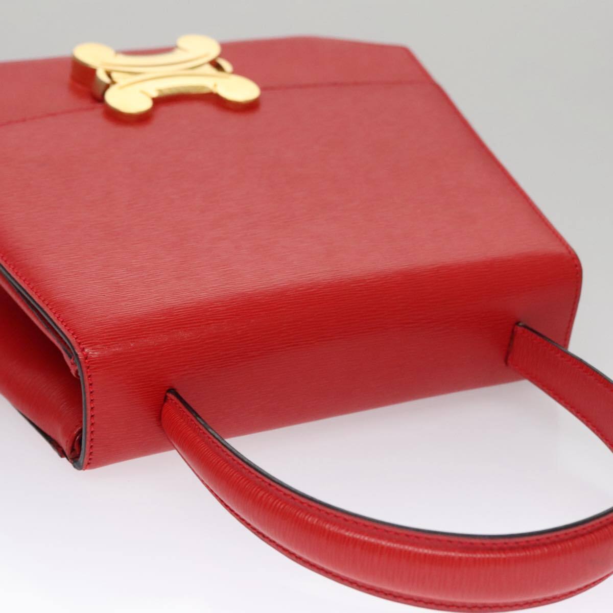 Celine Cuir Triomphe Bag Leather, RED, LEATHER, Handbag