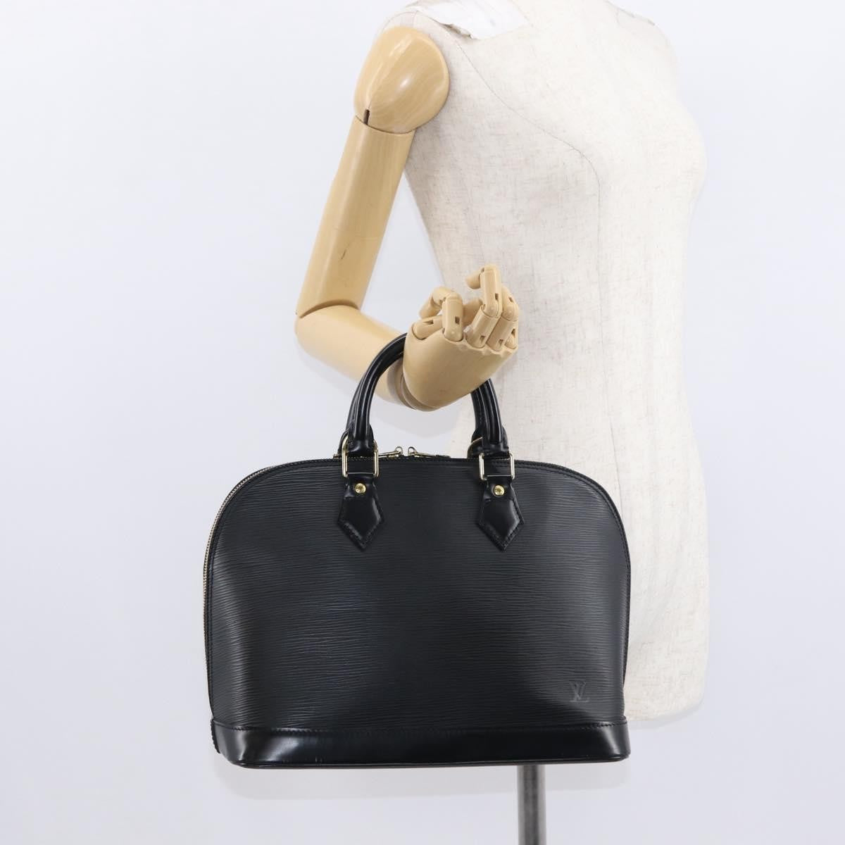 Louis Vuitton Alma Handbag Epi Leather, BLACK, LEATHER, Handbag