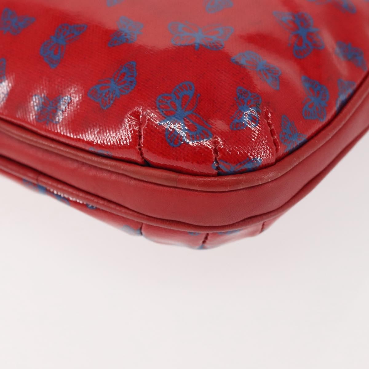 Bottega Veneta Butterfly shoulder bag PVC with Leather, RED, PVC, Shoulder bag