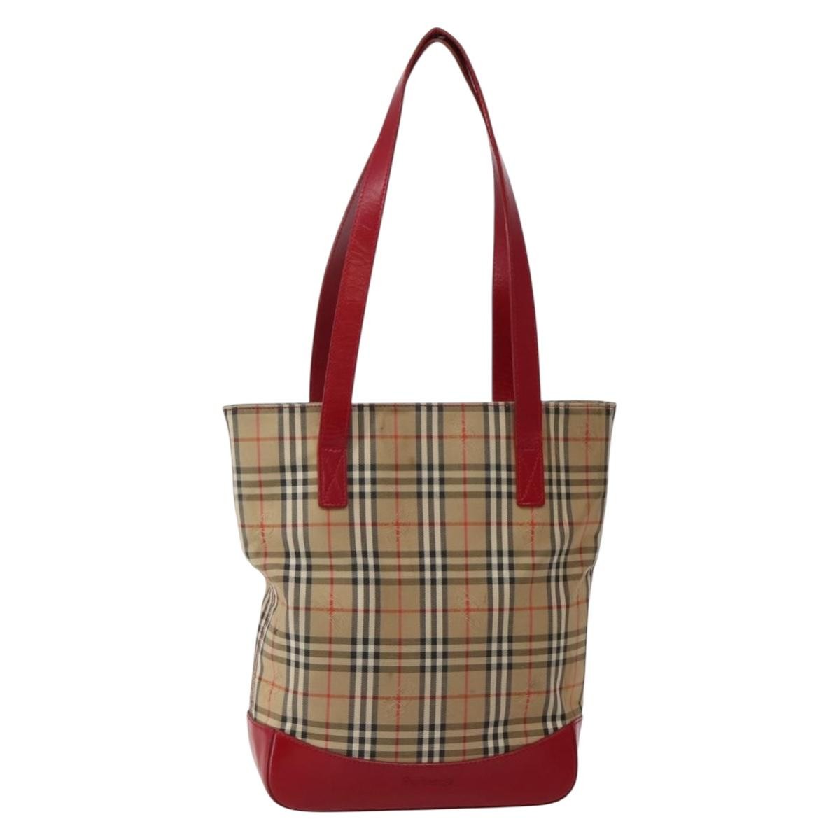Burberry Nova Check Tote canvas check pattern, BEIGE, CANVAS, Tote bag