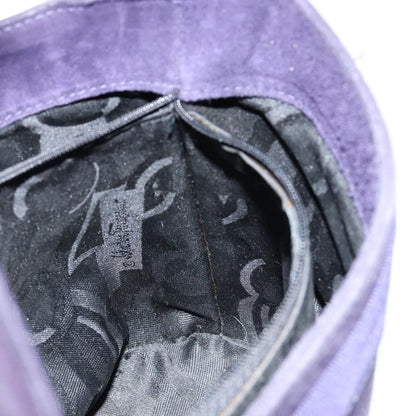 Salvatore Ferragamo Vala Handbag Suede, PURPLE, SUEDE, Handbag